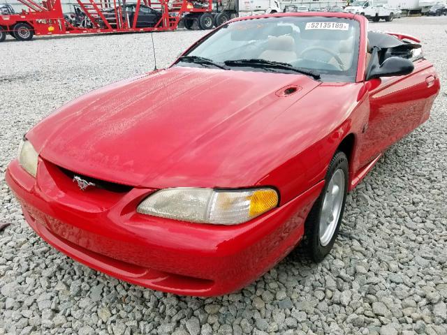 1FALP45T0SF280477 - 1995 FORD MUSTANG GT RED photo 2