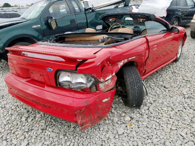 1FALP45T0SF280477 - 1995 FORD MUSTANG GT RED photo 4