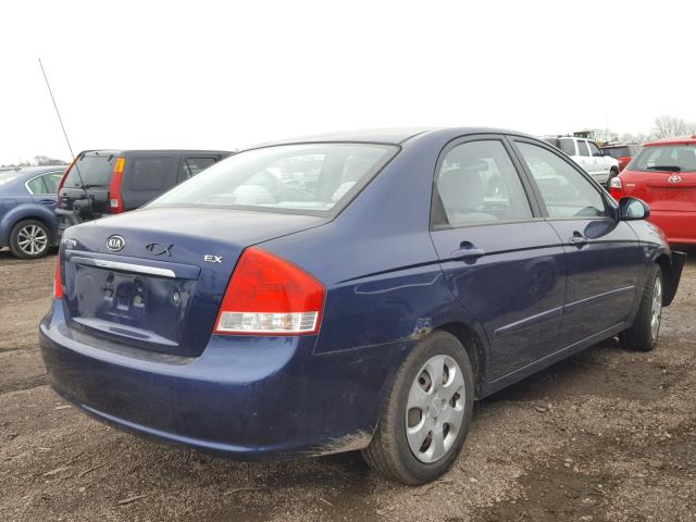 KNAFE121675434795 - 2007 KIA SPECTRA EX BLUE photo 4