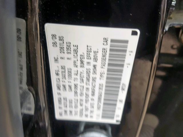 1HGCP26889A013525 - 2009 HONDA ACCORD EXL BLACK photo 10