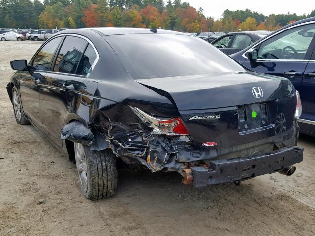 1HGCP26889A013525 - 2009 HONDA ACCORD EXL BLACK photo 3