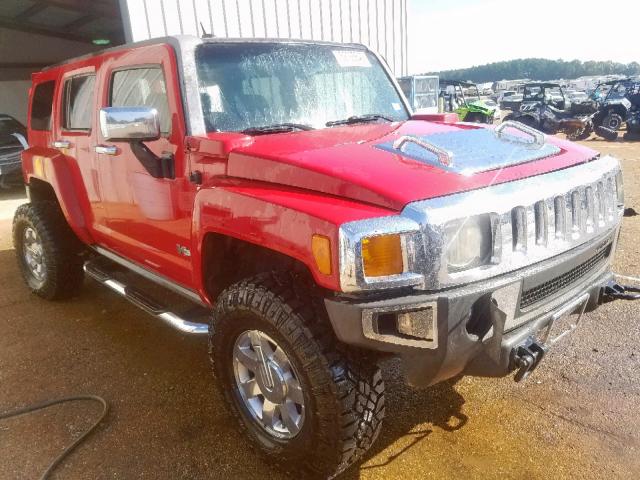 5GTDN13E778219025 - 2007 HUMMER H3 RED photo 1