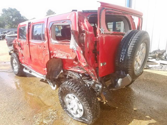 5GTDN13E778219025 - 2007 HUMMER H3 RED photo 10