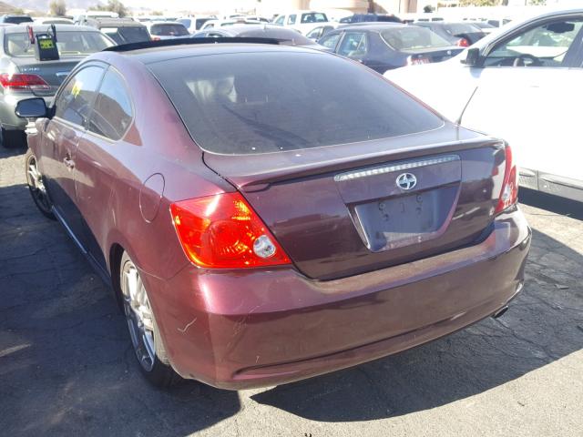JTKDE177860093928 - 2006 TOYOTA SCION TC Bordo foto 3