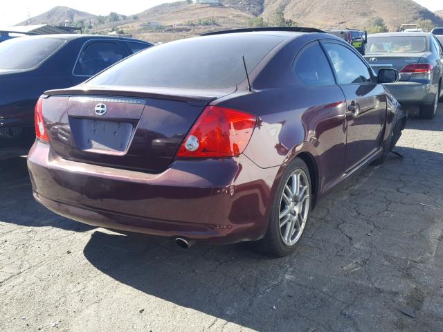JTKDE177860093928 - 2006 TOYOTA SCION TC Bordo foto 4