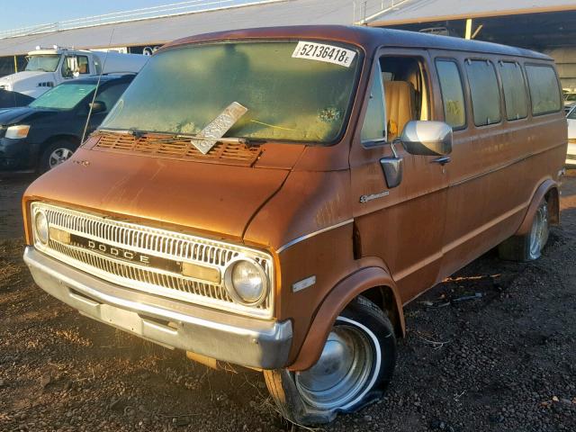 B25AE1U137846 - 1971 DODGE VAN BROWN photo 2