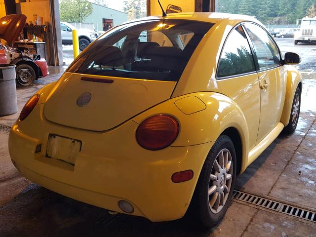 3VWCK31C65M416038 - 2005 VOLKSWAGEN NEW BEETLE YELLOW photo 4