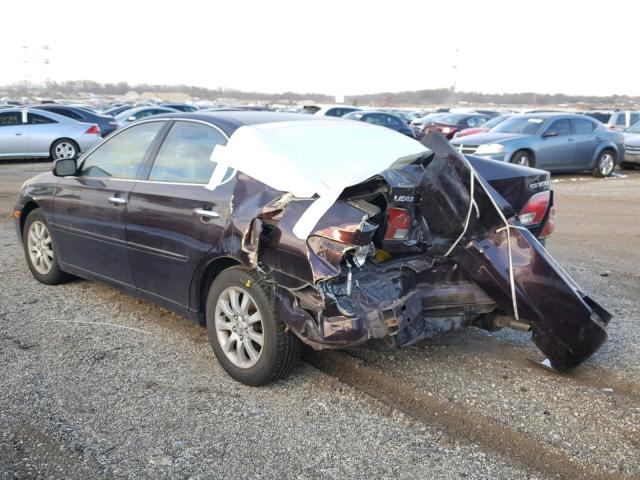 JTHBF30G136017671 - 2003 LEXUS ES 300 MAROON photo 3