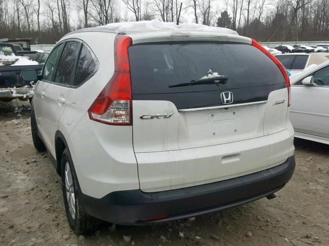 5J6RM4H76EL111432 - 2014 HONDA CR-V EXL WHITE photo 3