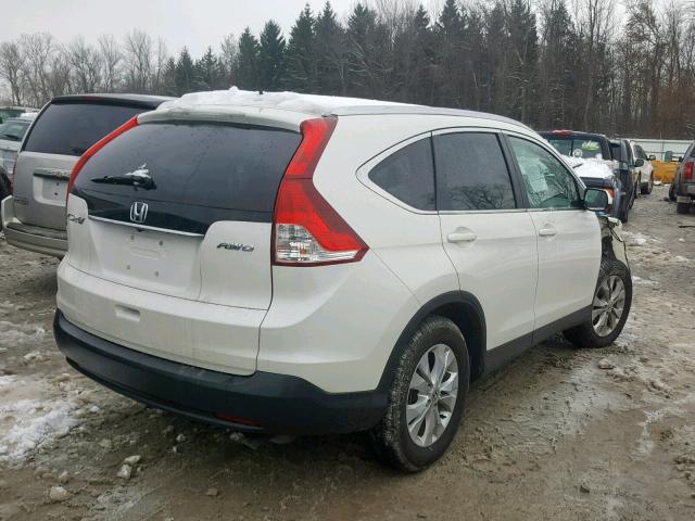 5J6RM4H76EL111432 - 2014 HONDA CR-V EXL WHITE photo 4