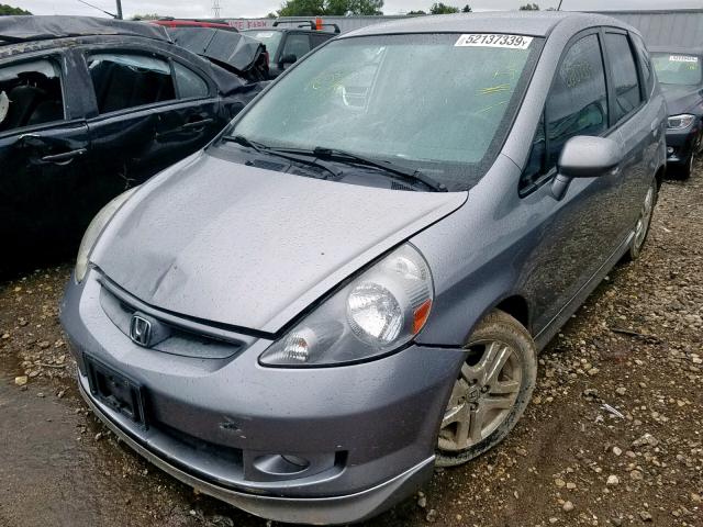 JHMGD38688S042881 - 2008 HONDA FIT SPORT GRAY photo 2