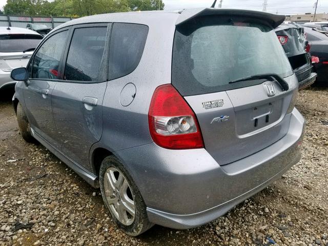 JHMGD38688S042881 - 2008 HONDA FIT SPORT GRAY photo 3