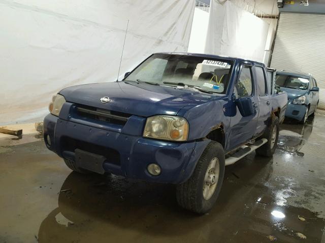 1N6ED27Y71C331124 - 2001 NISSAN FRONTIER C BLUE photo 2