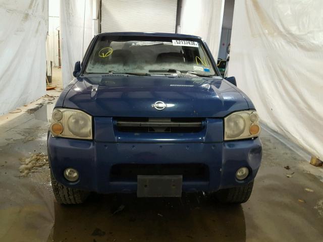 1N6ED27Y71C331124 - 2001 NISSAN FRONTIER C BLUE photo 9