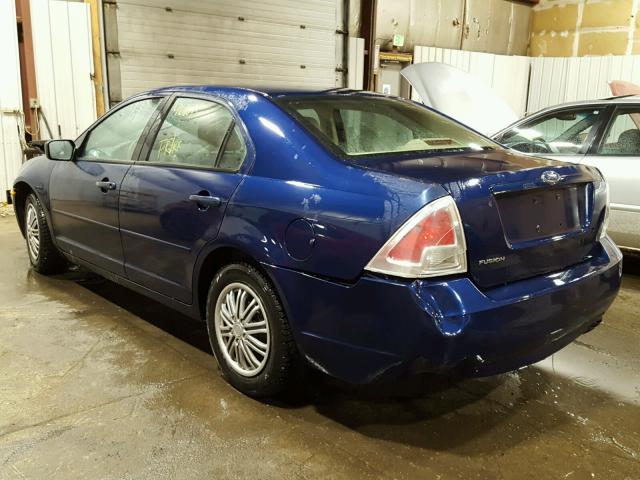 3FAHP06Z26R110390 - 2006 FORD FUSION S BLUE photo 3