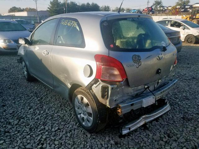 JTDJT923585219901 - 2008 TOYOTA YARIS SILVER photo 3