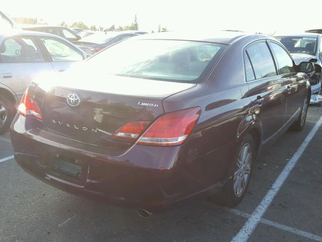 4T1BK36B35U003807 - 2005 TOYOTA AVALON XL MAROON photo 4