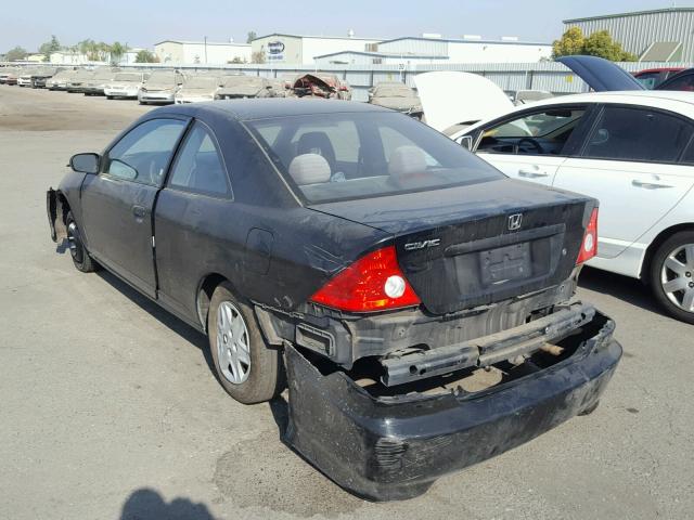 1HGEM21155L051787 - 2005 HONDA CIVIC DX V BLACK photo 3