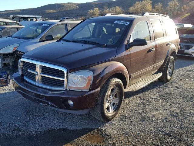 1D4HB48N45F522612 - 2005 DODGE DURANGO SL RED photo 2