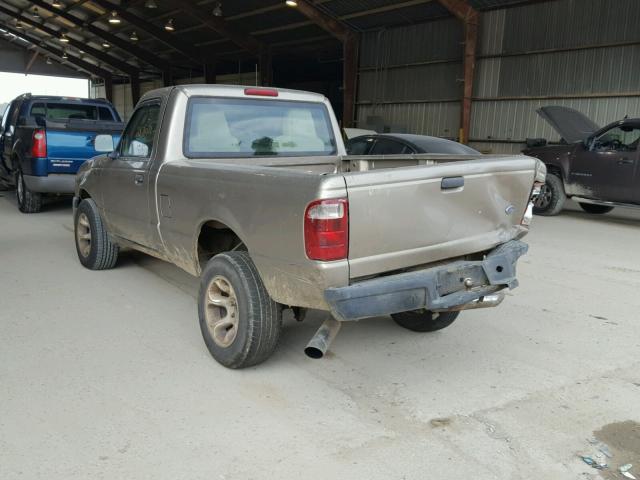 1FTYR10D34PA03098 - 2004 FORD RANGER TAN photo 3