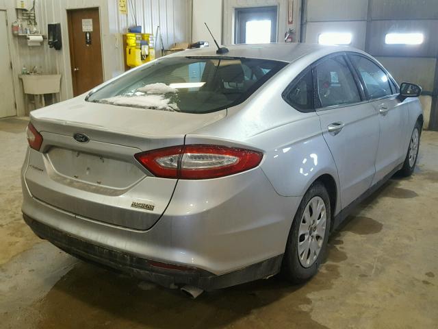 3FA6P0G75DR163568 - 2013 FORD FUSION S SILVER photo 4