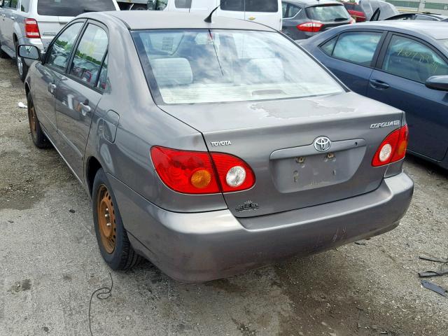 1NXBR32E33Z165865 - 2003 TOYOTA COROLLA CE GRAY photo 3