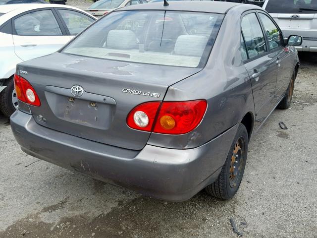 1NXBR32E33Z165865 - 2003 TOYOTA COROLLA CE GRAY photo 4