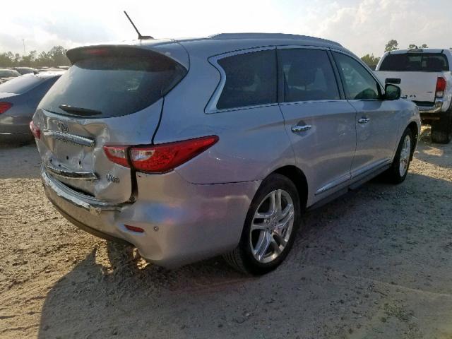 5N1AL0MN5EC526269 - 2014 INFINITI QX60 SILVER photo 4