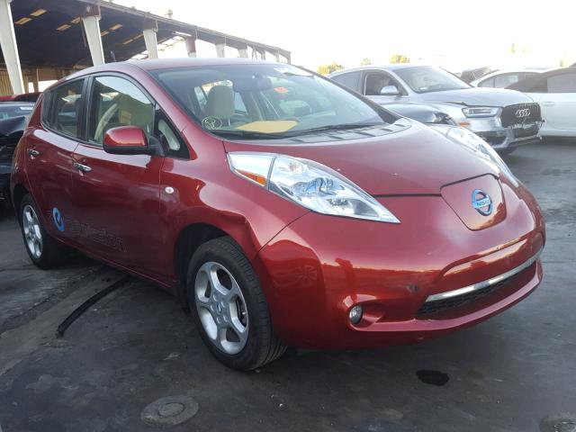 JN1AZ0CP9CT021857 - 2012 NISSAN LEAF SV RED photo 1