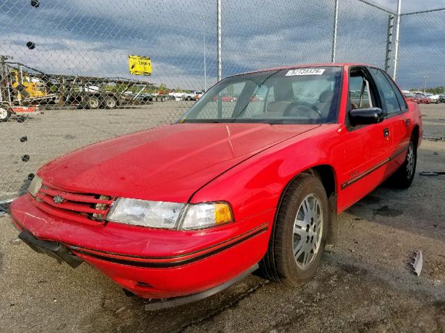 2G1WN54T1P9132772 - 1993 CHEVROLET LUMINA EUR RED photo 2