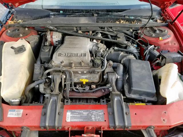 2G1WN54T1P9132772 - 1993 CHEVROLET LUMINA EUR RED photo 7