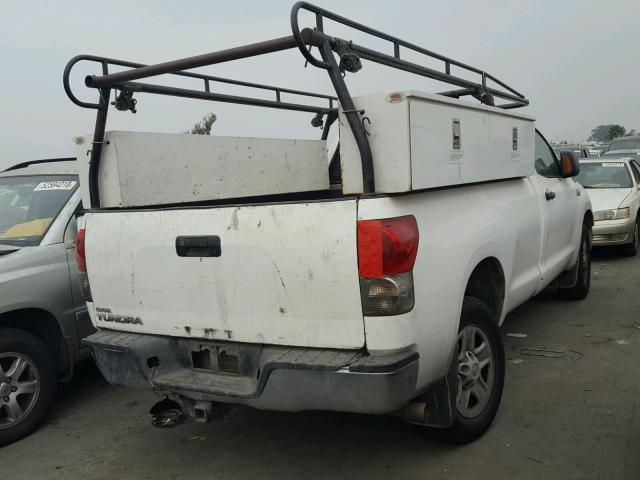 5TFLV52108X035108 - 2008 TOYOTA TUNDRA WHITE photo 4