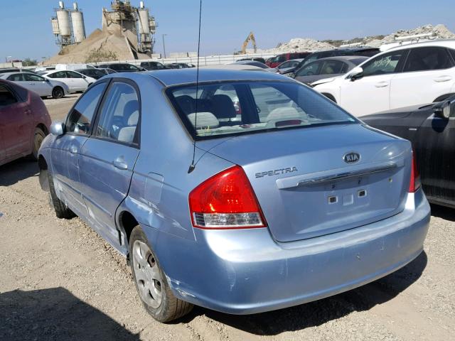 KNAFE122675485903 - 2007 KIA SPECTRA EX BLUE photo 3