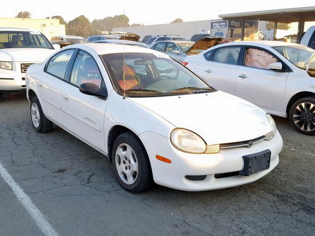 1B3ES46C71D289771 - 2001 DODGE NEON SE WHITE photo 1