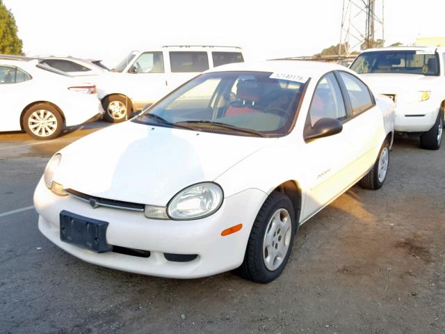 1B3ES46C71D289771 - 2001 DODGE NEON SE WHITE photo 2