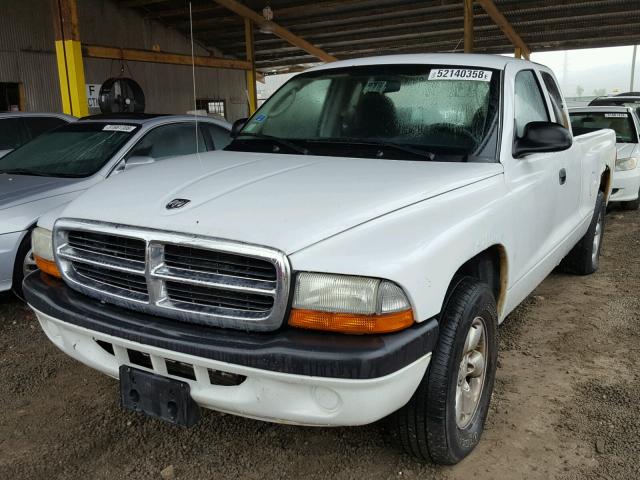 1D7GL32K84S653701 - 2004 DODGE DAKOTA SPO WHITE photo 2