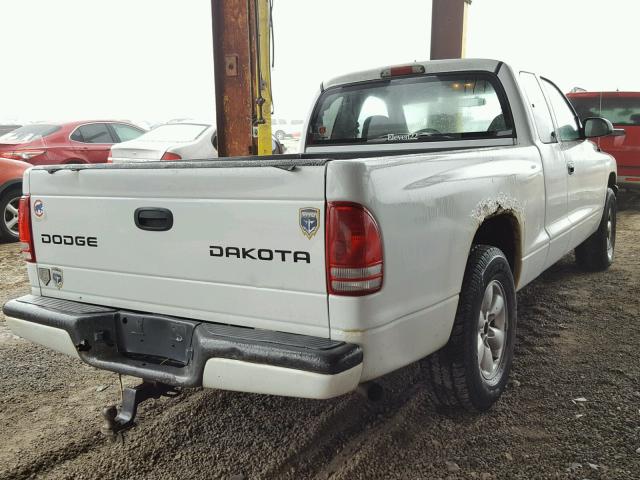 1D7GL32K84S653701 - 2004 DODGE DAKOTA SPO WHITE photo 4