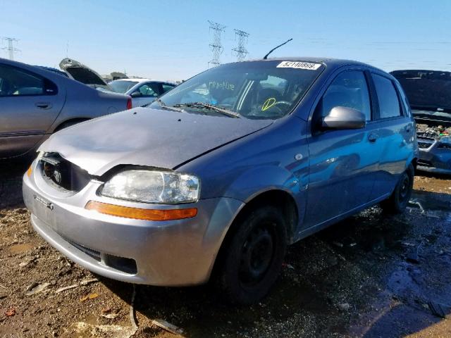 KL1TD66688B012582 - 2008 CHEVROLET AVEO BASE Сұр фото 2