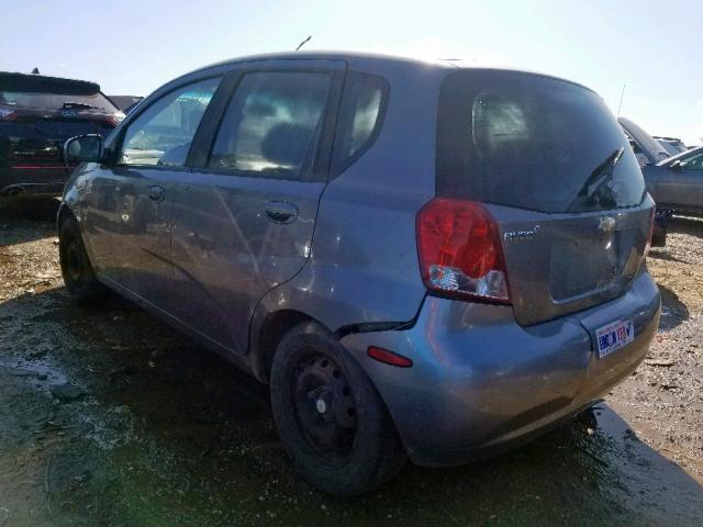 KL1TD66688B012582 - 2008 CHEVROLET AVEO BASE Сұр фото 3