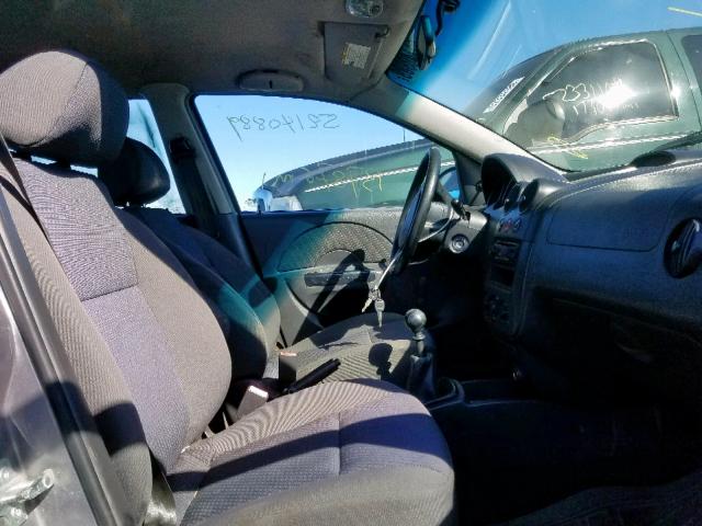 KL1TD66688B012582 - 2008 CHEVROLET AVEO BASE Сұр фото 5