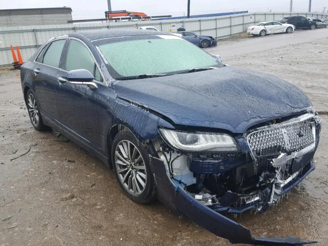 3LN6L5A96HR625375 - 2017 LINCOLN MKZ PREMIE BLUE photo 1