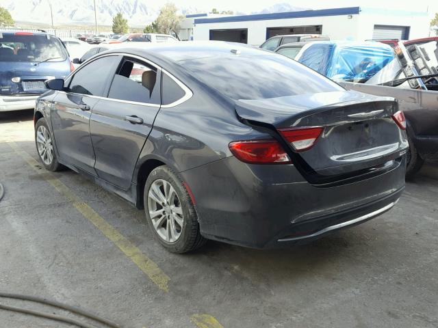 1C3CCCAB0FN504585 - 2015 CHRYSLER 200 LIMITE GRAY photo 3