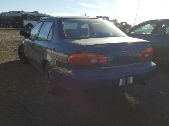 1Y1SK528XYZ420144 - 2000 CHEVROLET GEO PRIZM BLUE photo 3