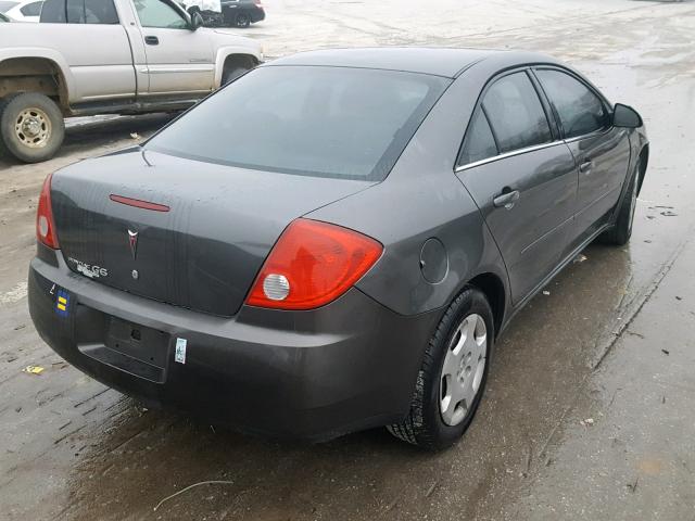 1G2ZF58B274164303 - 2007 PONTIAC G6 VALUE L CHARCOAL photo 4