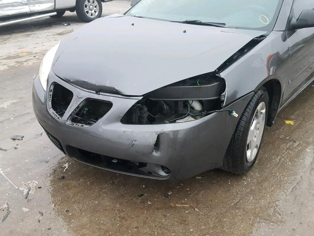 1G2ZF58B274164303 - 2007 PONTIAC G6 VALUE L CHARCOAL photo 9