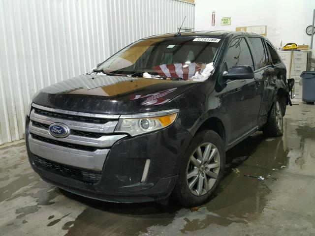 2FMDK3JC7BBB54739 - 2011 FORD EDGE SEL BLACK photo 2