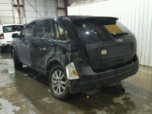 2FMDK3JC7BBB54739 - 2011 FORD EDGE SEL BLACK photo 3