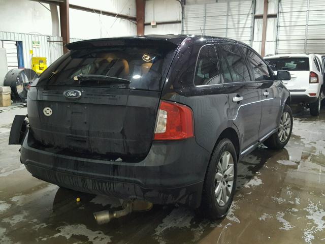 2FMDK3JC7BBB54739 - 2011 FORD EDGE SEL BLACK photo 4