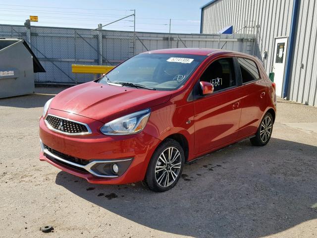 ML32A5HJ9HH005696 - 2017 MITSUBISHI MIRAGE GT RED photo 2