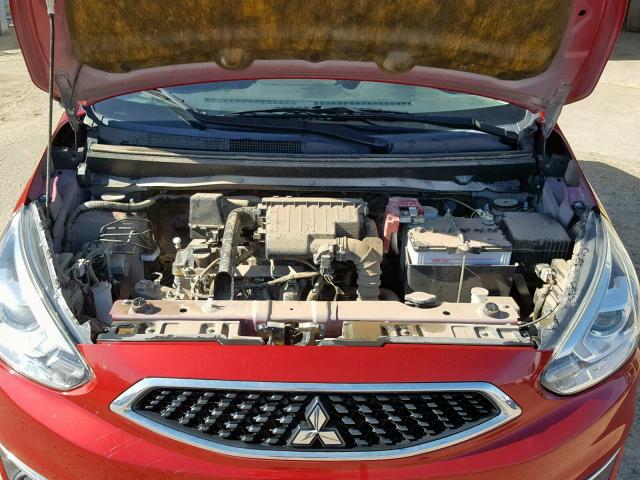 ML32A5HJ9HH005696 - 2017 MITSUBISHI MIRAGE GT RED photo 7